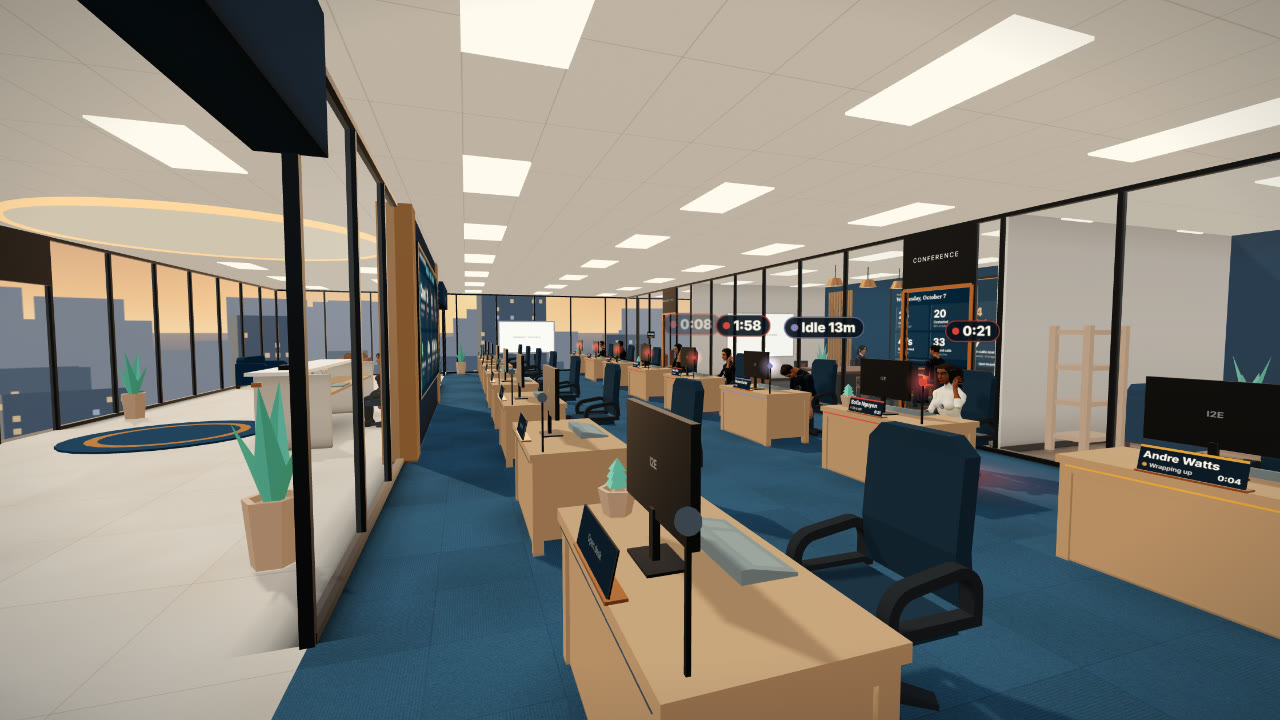 The sales floor of the virtual office: intake specialists at their desks